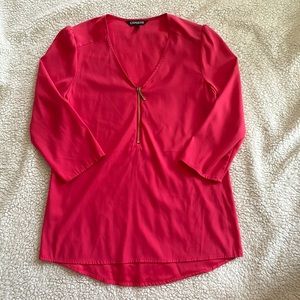 Bright pink, 3/4 sleeve blouse